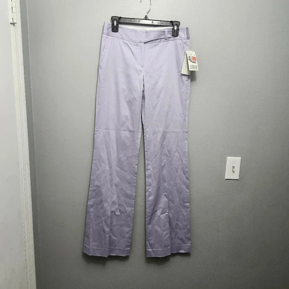 MNG women's flare trouser pants size 6 lavender purple Long Inseam new with tags - Picture 1 of 9